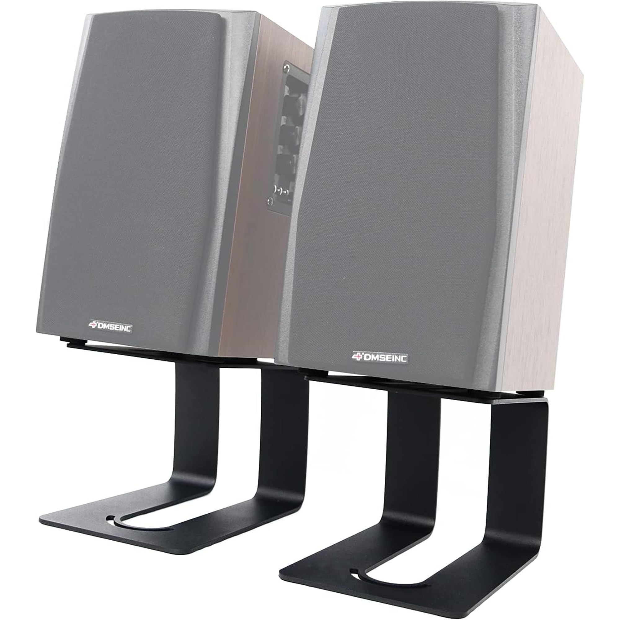 Premium Metal Desktop Speaker Stands for Small & Medium Bookshelf Speakers - Studio Monitor Stand with Anti-Vibration Design | Perfect for Home Studio, Gaming Setup & Office Workspace (Model: B061-SST-04)
