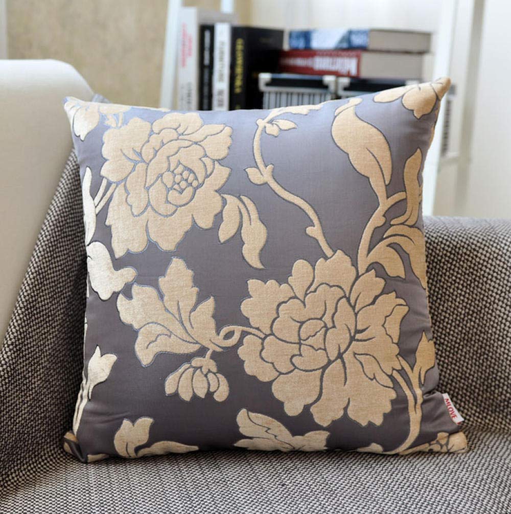 QWE Jacquard Sofa Pillow Cushion - Large 45x45cm Decorative Throw Pillow for Living Room, Bed Backrest, Office Lumbar Support - Perfect for Home Decor, Sofa & Bedroom Accent