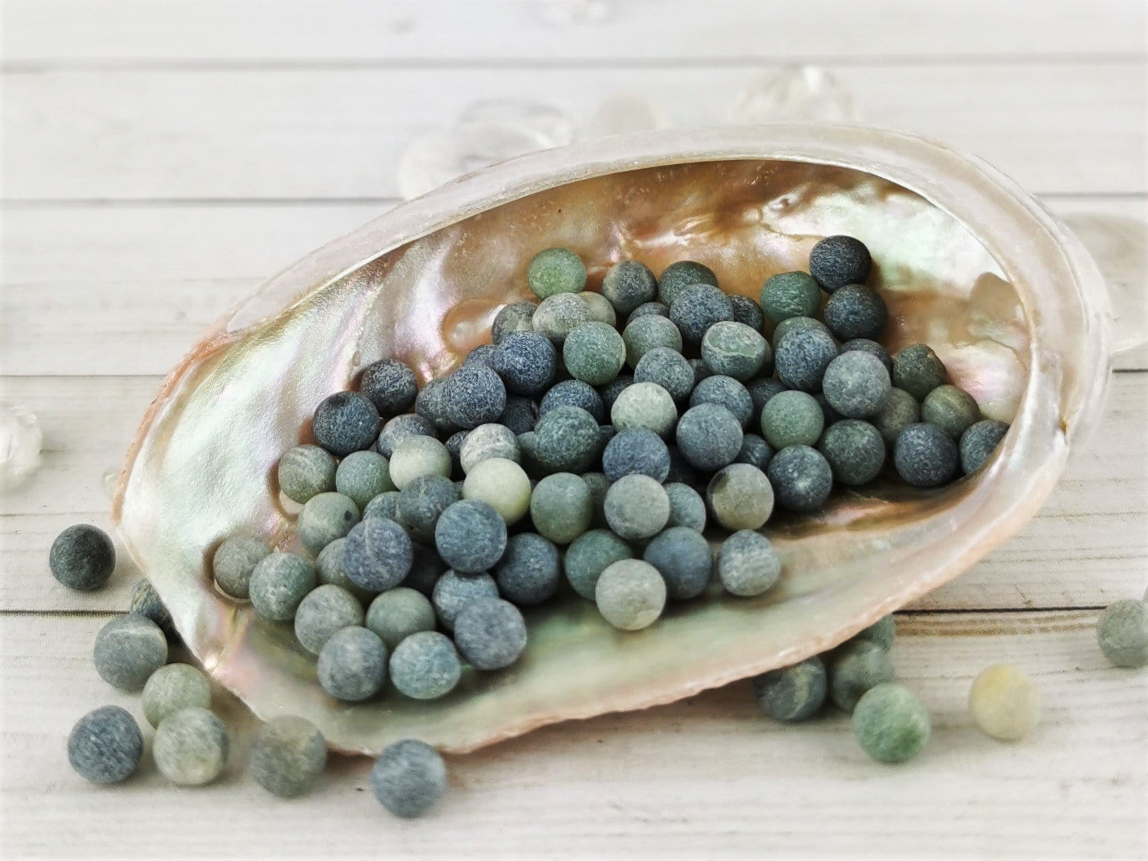 Australian Jade Micro Spheres - Natural Rough & Polished Gemstone Beads for Jewelry Making, Meditation & Energy Healing