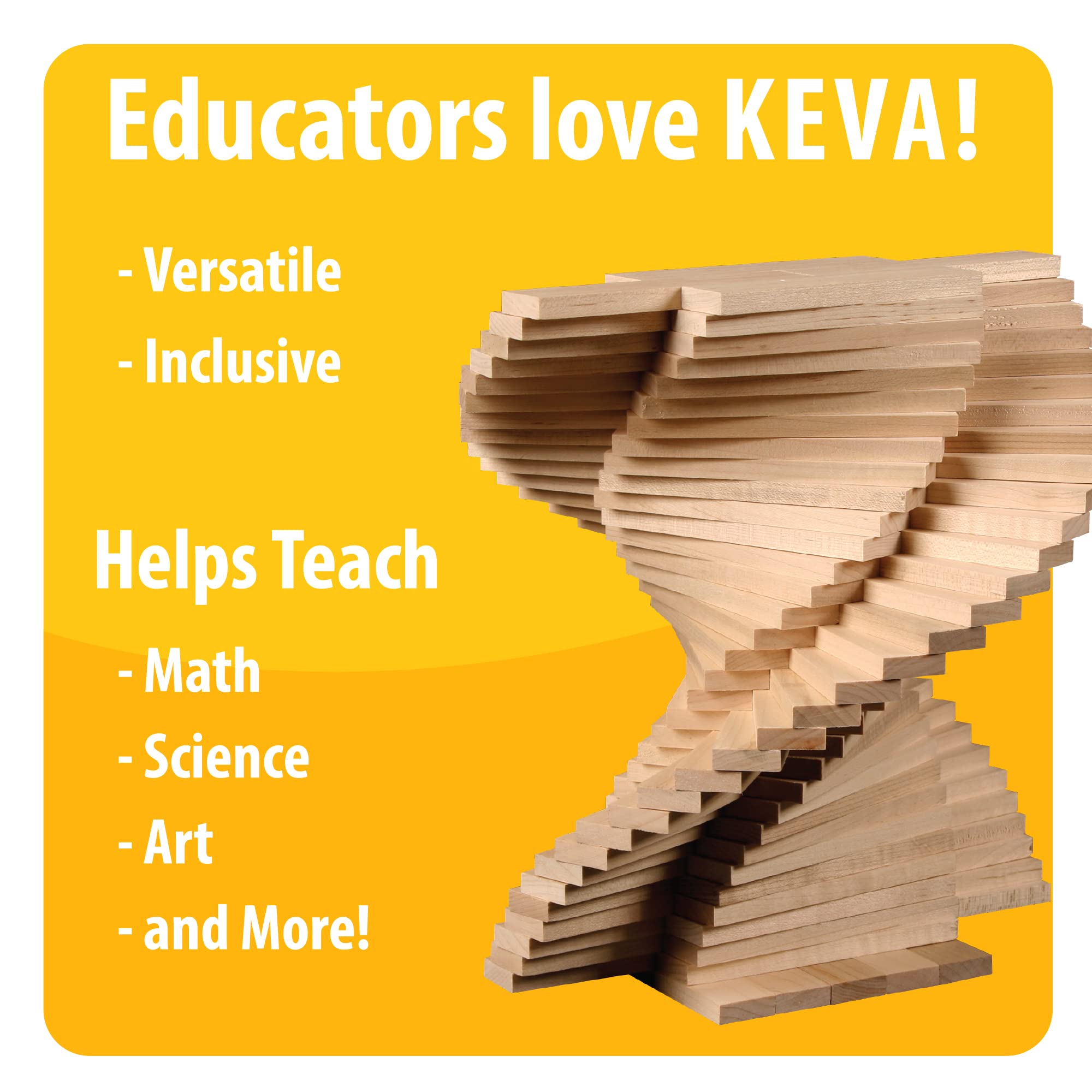 MindWare KEVA Maple 200 Plank Wooden Building Blocks Set - STEM Educational Toys for Kids Ages 6+, Creative 3D Construction Kit for Brain Development & Engineering Skills - Perfect for Classroom, Home Play & Family Game Night
