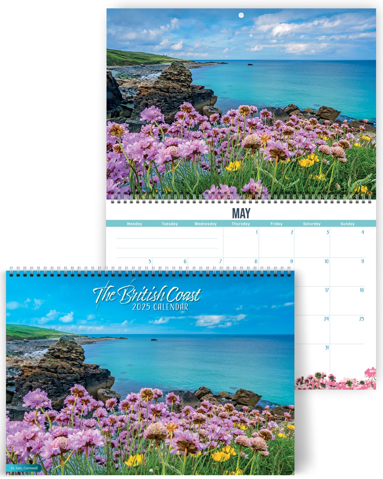 2025 British Coast Wall Calendar - Stunning Scenery of the British Isles | Spiral Bound Monthly View | Home & Office Decor | Perfect Gift for Travel Lovers