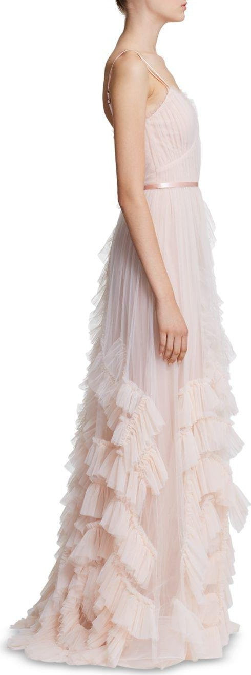BHLDN Marchesa Notte Greer Gown - Elegant Blush Bridesmaid Dress for Weddings & Formal Events