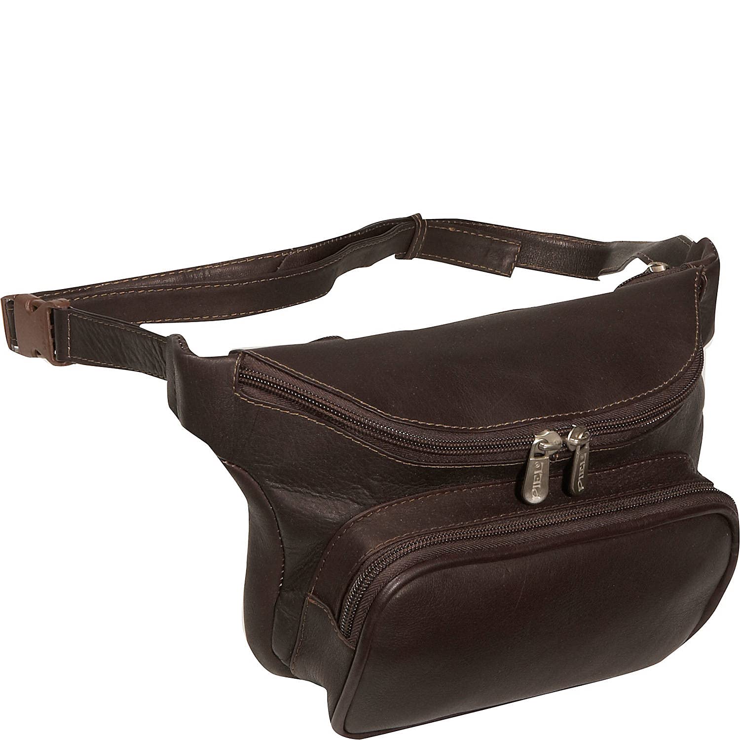 Large Classic Waist Bag for Men & Women - Chocolate Brown Crossbody Fanny Pack - Perfect for Travel, Hiking, Running & Outdoor Activities