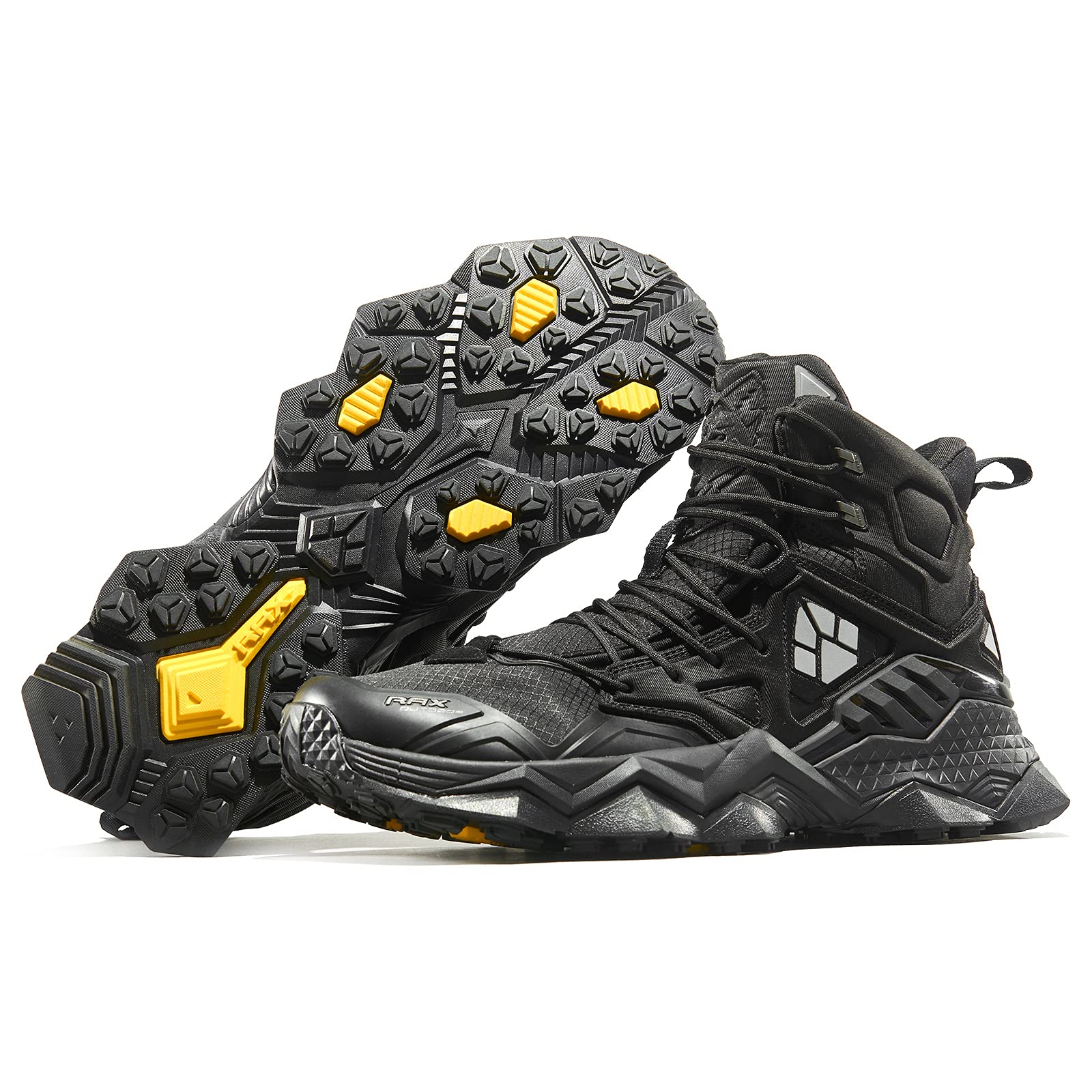 RAX Men's Waterproof Hiking Boots - Lightweight Jungle Wolf Design for Outdoor Camping & Backpacking - Perfect for Trail Walking, Mountain Climbing and Wilderness Adventures