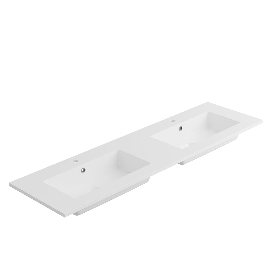 DAX Toscana Vanity Basin (BSN 600) - Modern Ceramic Bathroom Sink for Powder Room & Guest Bath - Perfect for Small Space & Contemporary Home Decor