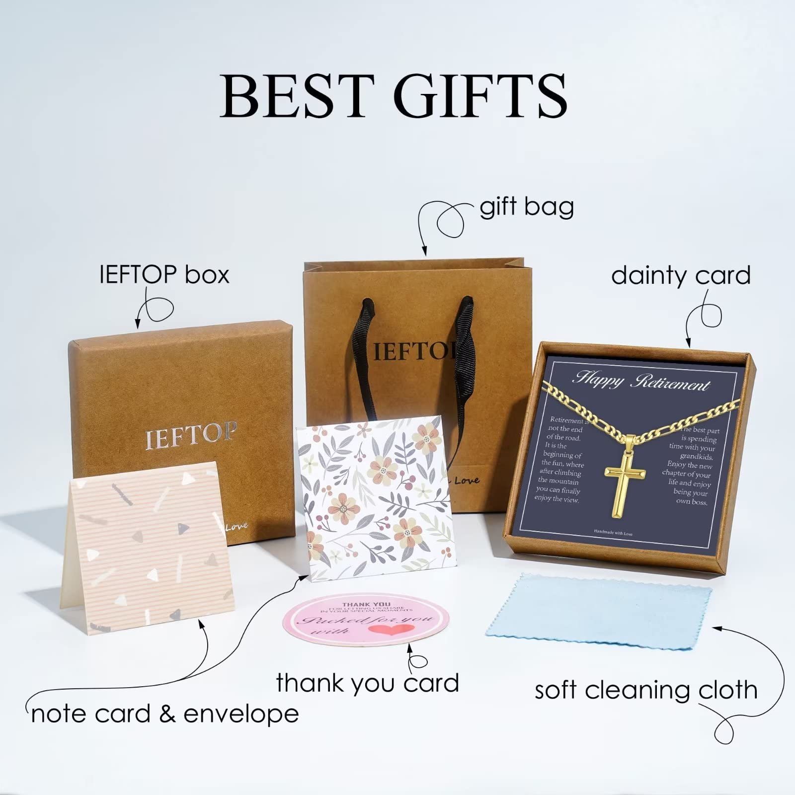 Silver/Black/Gold Figaro Chain Cross Necklace for Men - Religious Baptism Gift for Dad, Son, Husband - Anniversary Birthday Present from Wife/Daughter - Perfect for Church, Weddings & Special Occasions