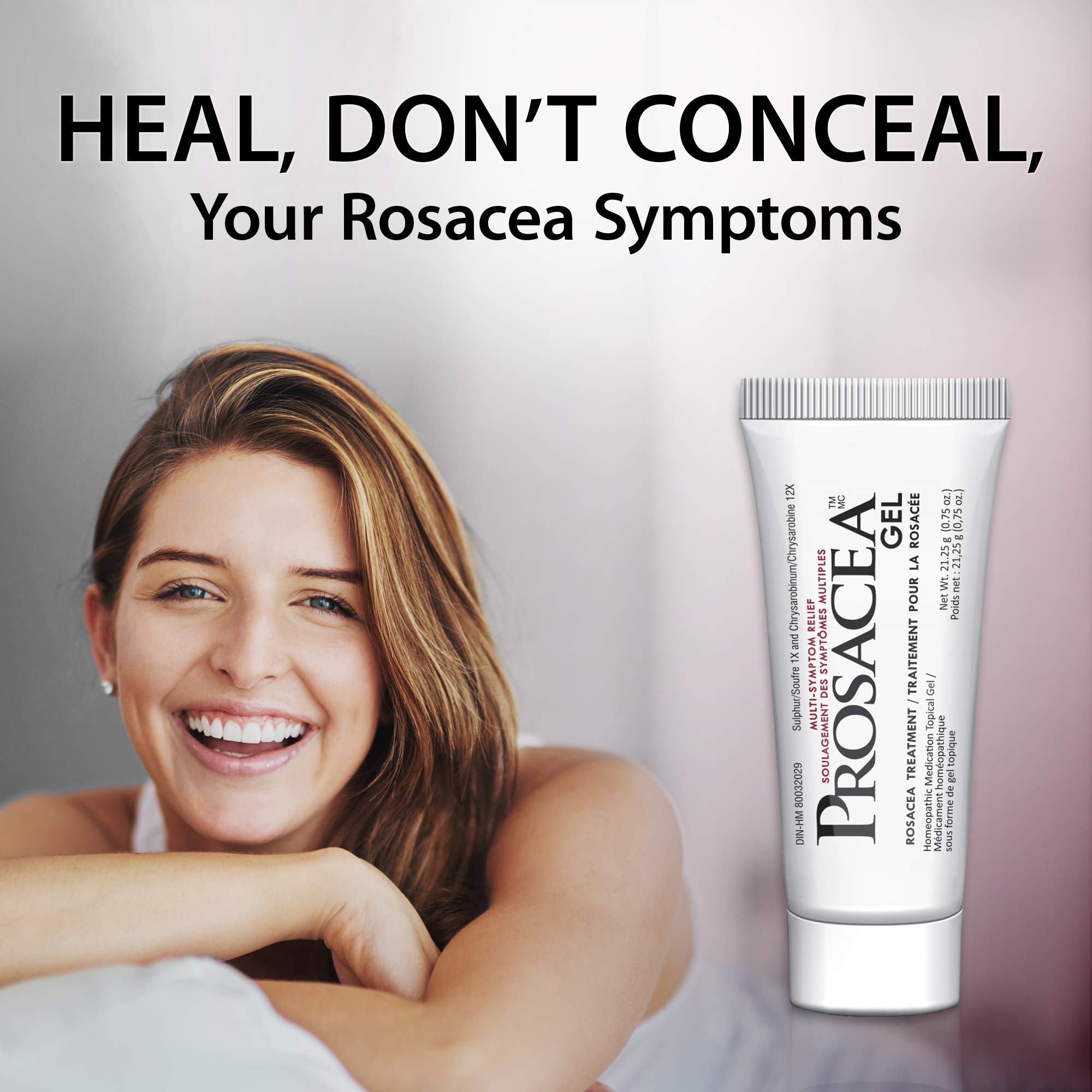 Prosacea Rosacea Treatment Gel for Redness & Bumps - 0.75 oz Medicated Face Cream - Soothes Sensitive Skin & Redness Relief - Perfect for Daily Skincare Routine & Dermatologist Recommended Care