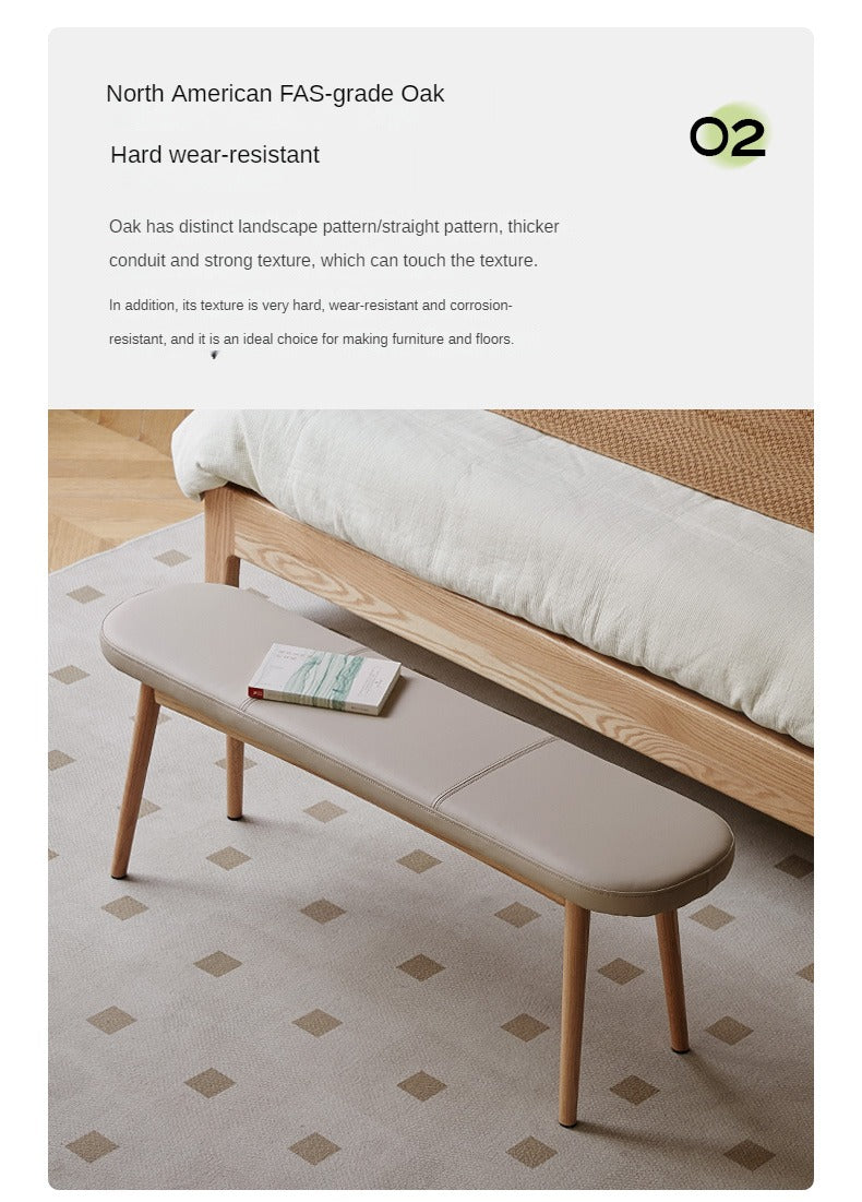 Solid Oak Wood Long Bench for Dining Room, Entryway, or Garden – Durable & Stylish Seating Solution
