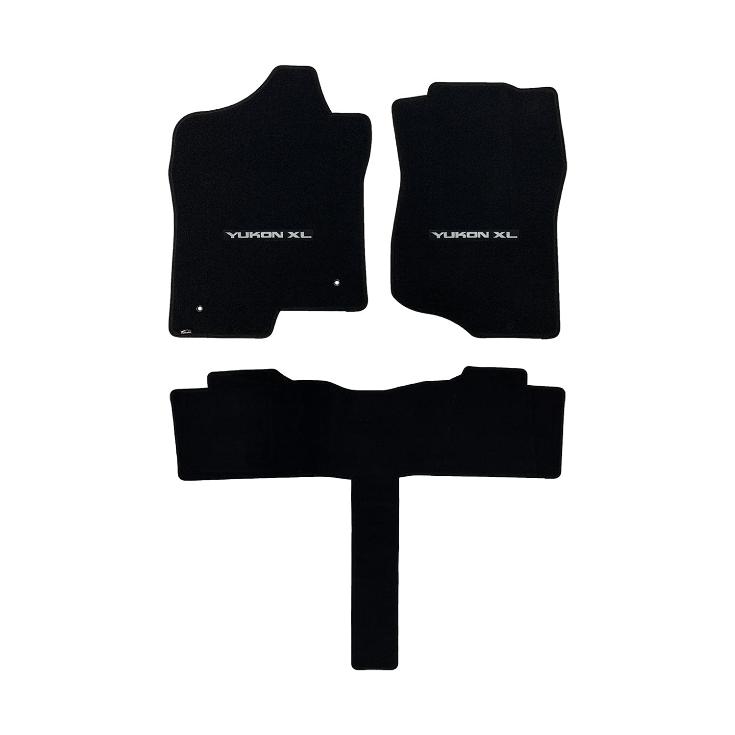 Premium Custom-Fit Carpeted Floor Mats for GMC Yukon XL (2007-2010) - 3-Piece Set with Second Row Captains Seats - Charcol Luxury Car Floor Liners - Perfect for All-Weather Protection & Interior Style Enhancement