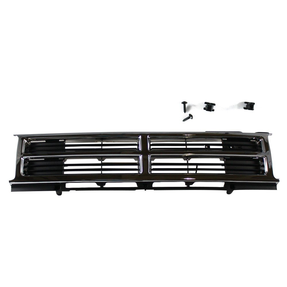 Perfit Liner Chrome Black Front Grille Grill Compatible with Toyota Pickup Truck 4Runner SUV 4WD (Fits TO1200133 5311189128) - Upgrade Your Vehicle's Style for Off-Road Adventures & Daily Driving