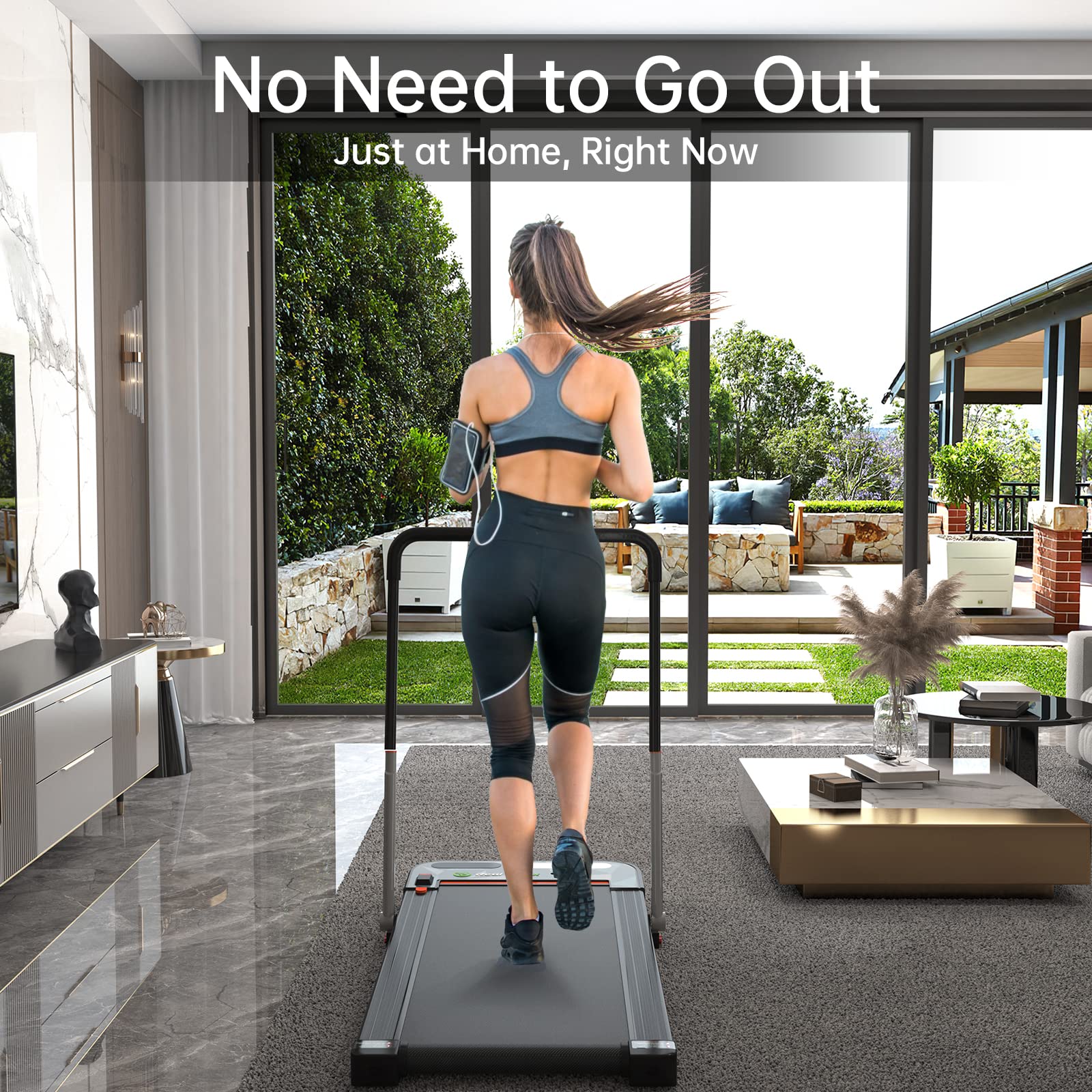 Real Relax Under Desk Electric Treadmill with Bluetooth Speaker & Remote Control - Foldable Walking Machine for Home Office, Workout While Working | Perfect for Small Spaces & Standing Desks
