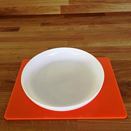 Premium Orange Rectangular Placemats Set of 8 - Large Size Waterproof Dining Table Mats for Kitchen, Restaurant & Party Decor - Durable & Easy to Clean