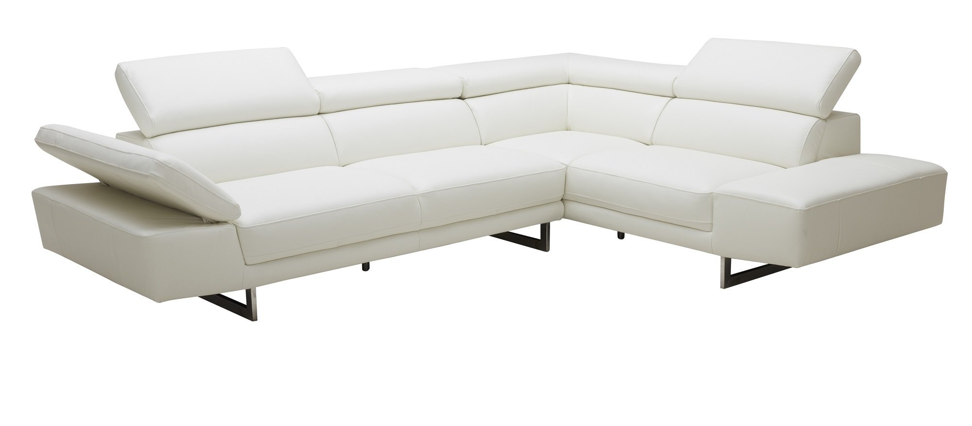 J and M Furniture 1717 Italian Leather Sectional Sofa - Right Hand Facing - Luxurious Living Room Seating for Home Theater & Family Gatherings