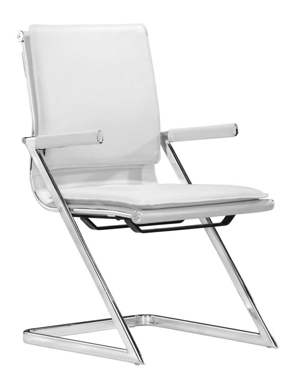 Premium ZUO Lider Plus Conference Leather Chair - Set of 2 Ergonomic Office Chairs for Executive Meetings & Home Offices - Perfect for Boardrooms, Corporate Settings & Professional Workspaces