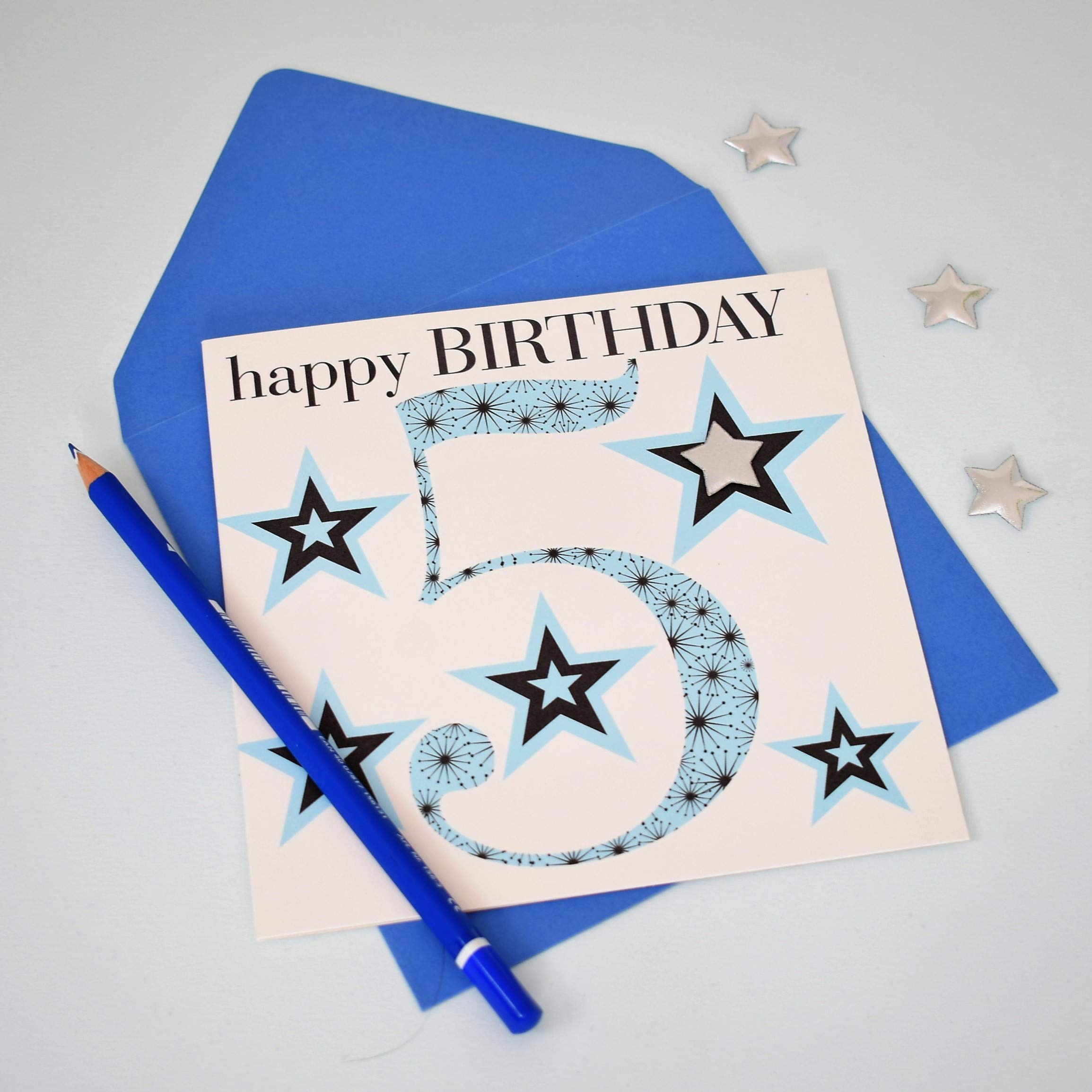 Personalized Birthday Card for 5 Year Old Boys - Perfect for Kids' Parties & Special Occasions