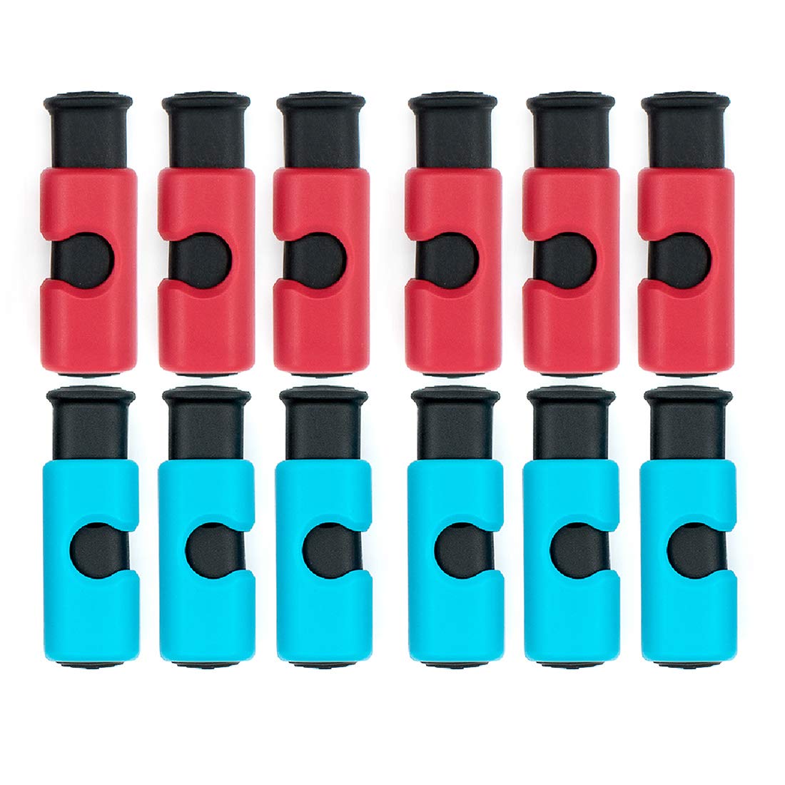 12-Piece Bread Bag Clips Set - Food Grade Non-Slip Grip Sealer for Bread, Fruits & Snacks | 6 Blue & 6 Red | Easy Squeeze Lock Release | Perfect for Kitchen Storage, Picnics & Travel