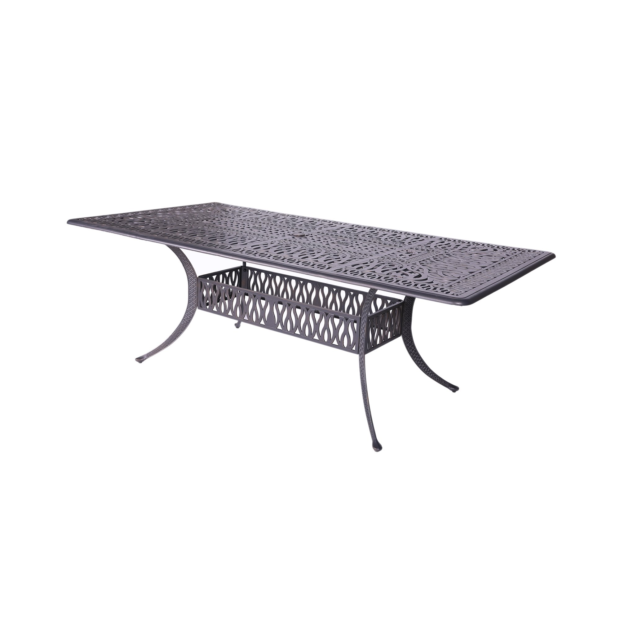 Athens Outdoor 7-Piece Aluminum Rectangular Dining Set - All-Weather Rust-Proof Patio Furniture with Cushioned Arm Chairs & Table (Beige) | Perfect for Backyard BBQs, Garden Parties & Outdoor Entertaining