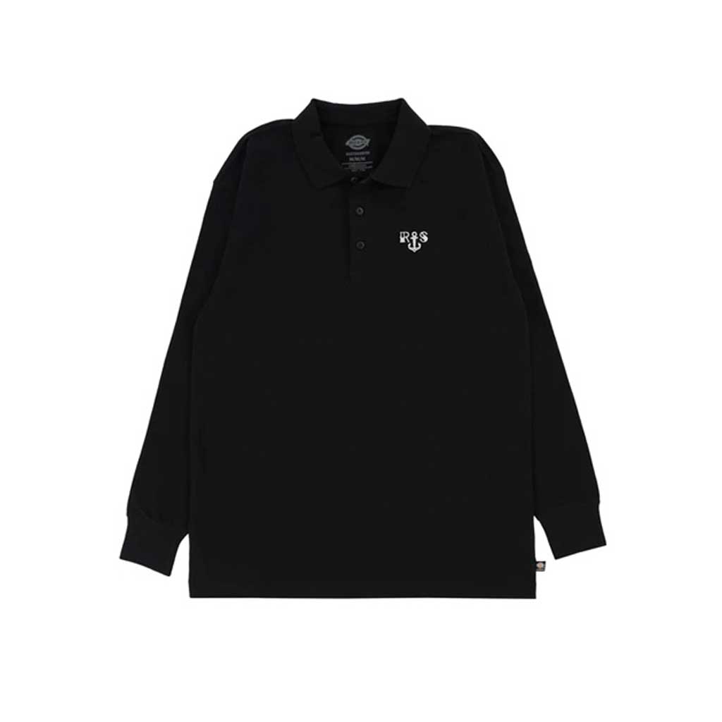 Dickies Skate R.S. Polo Shirt - Men's Knit Black Casual Short Sleeve Shirt for Skateboarding, Streetwear & Everyday Wear