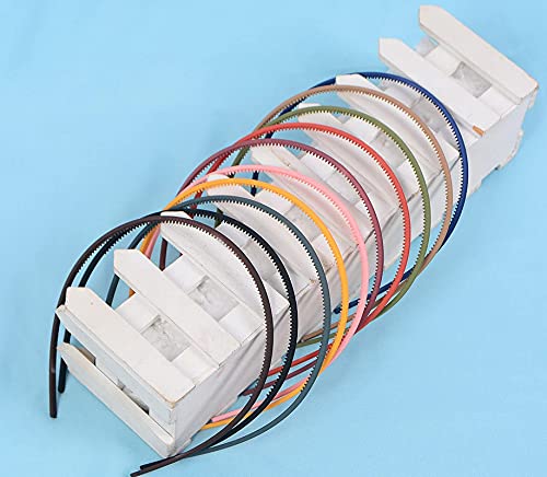 Shidara Matte Plastic Elastic Hair Bands & Wavy Comb Headband Set - 6 Pack Thin Teeth Headbands for Women & Girls, DIY Hair Accessories for Styling, Work, School & Everyday Use