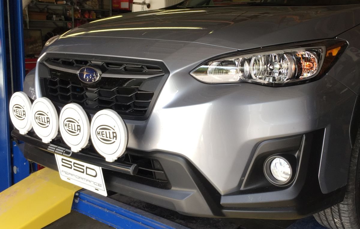2019 Subaru Crosstrek Premium Rally Light Bar (Bull Bar/Nudge Bar) - 4 Light Mounting Tabs, Powder Coated (Fits Non-Hybrid Models) | Off-Road Protection & Style for Adventure Driving
