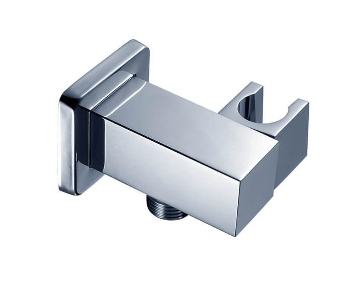 Adjustable Square Waterway Elbow Shower Head with Hand Shower Holder - Perfect for Bathroom, Spa & RV Shower Renovation