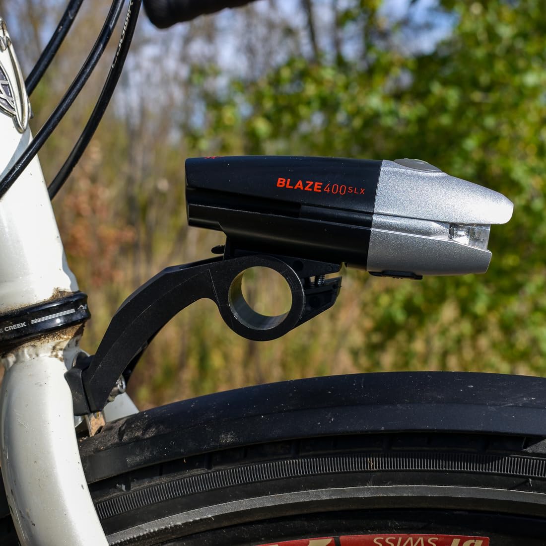 Planet Bike Black Fork Mount Bicycle Headlight Bracket - Secure & Adjustable Bike Light Holder for Night Riding & Commuting