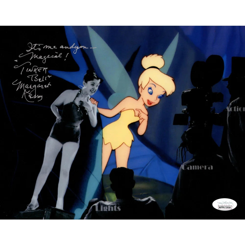 Margaret Kerry Signed Tinker Bell 8x10 Photo with 'Magical' Inscription - JSA COA Authenticated Peter Pan Autograph - Perfect for Disney Collectors & Animation Memorabilia Display