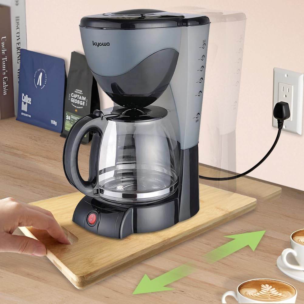 Comfecto 360° Multi-Directional Sliding Tray for Coffee Maker - Waterproof Bamboo Slide Out Tray with 4 Rolling Wheels, Perfect for Kitchen Counter Organization & Coffee Station Setup