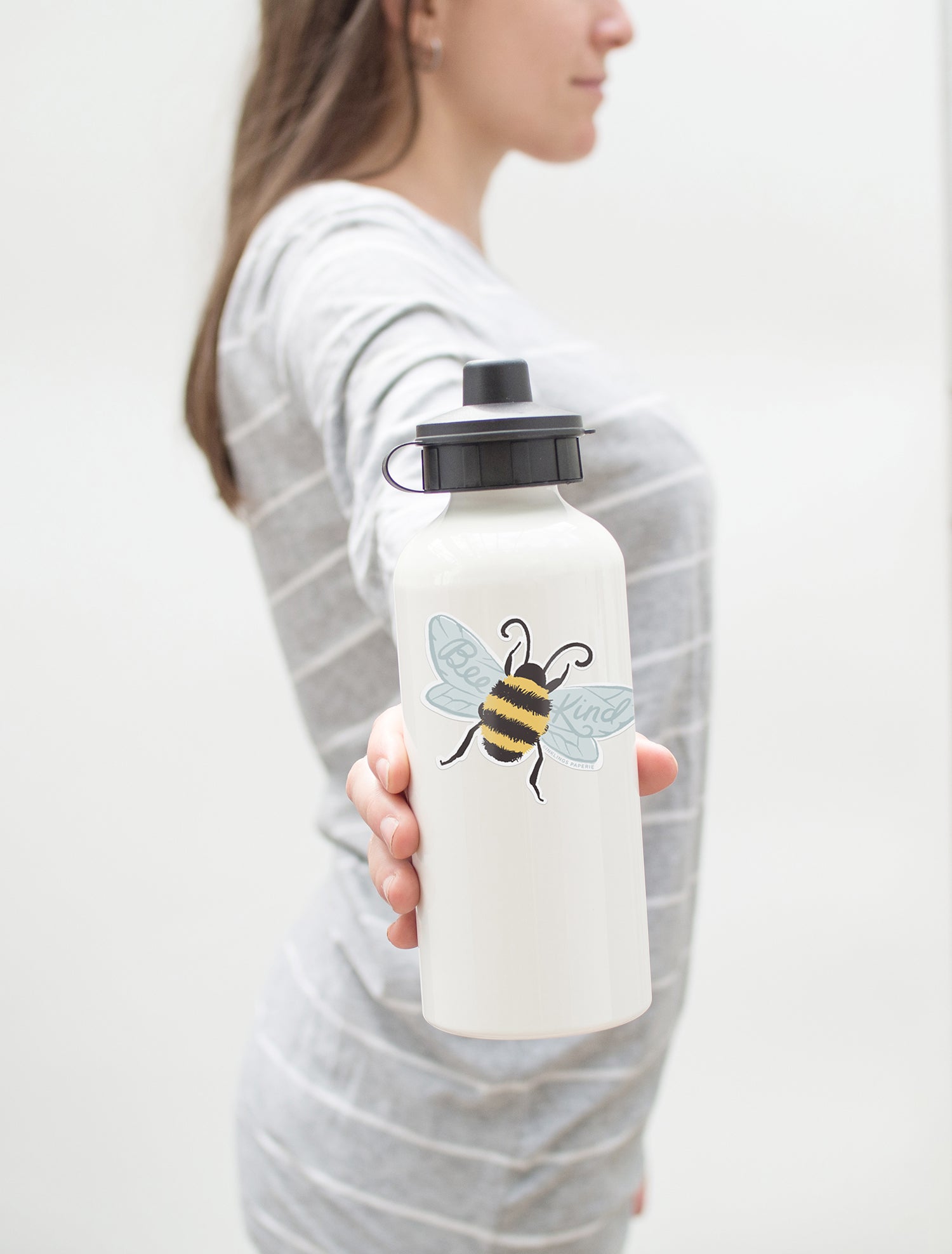 Bee Kind Vinyl Sticker - Waterproof & Durable Decal for Laptops, Cars, Water Bottles - Cute Honeybee Design for Eco-Friendly Gifts & DIY Crafts