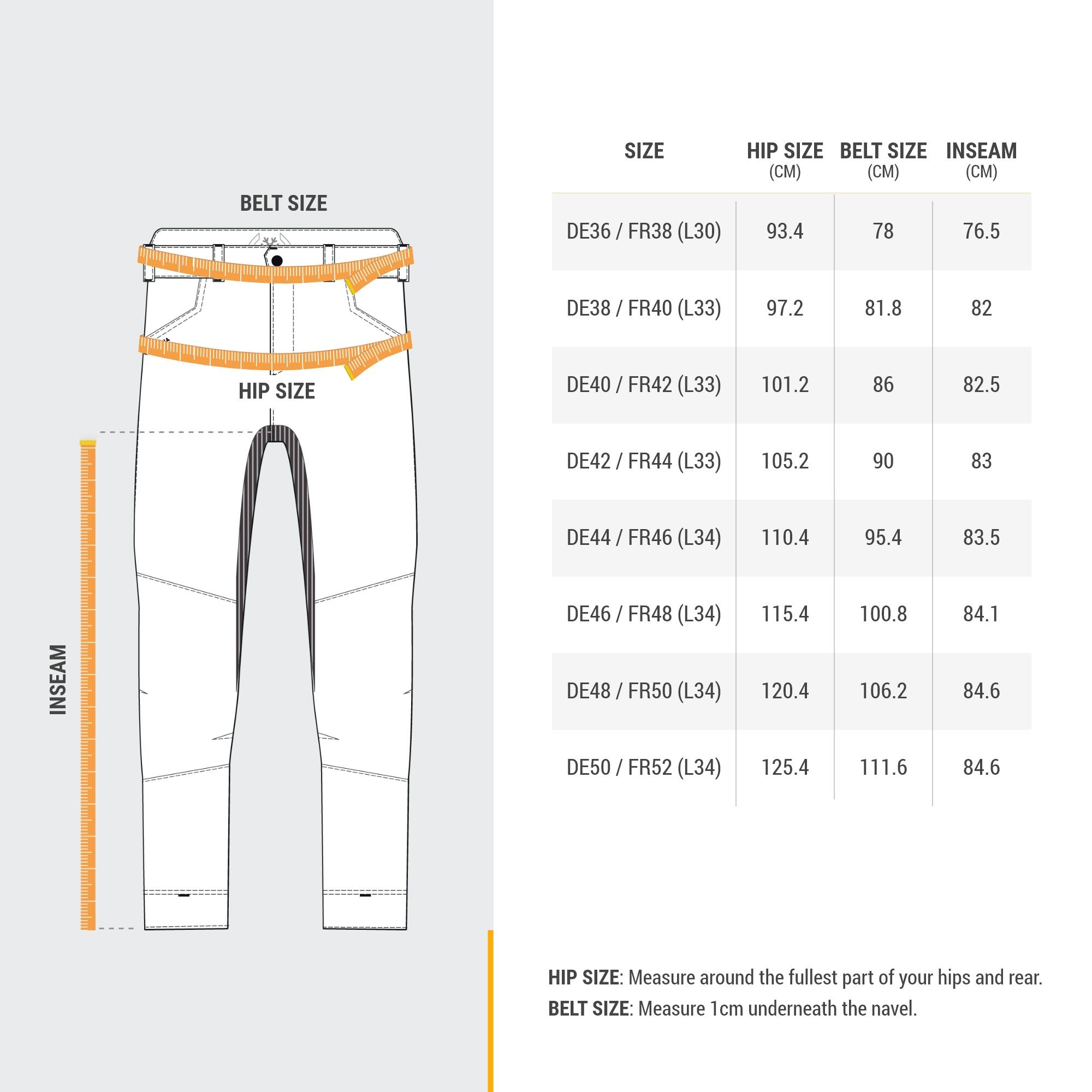 Quechua Men's SH500 Waterproof Hiking Pants - Lightweight, Windproof & Quick-Dry for Outdoor Adventures, Camping & Trekking