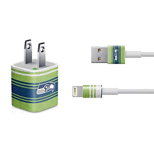 Official NFL Seattle Seahawks Trailblazer Decal Skin Compatible with iPhone 5W USB Charger - Durable Protective Cover for Home, Office & Travel Accessories