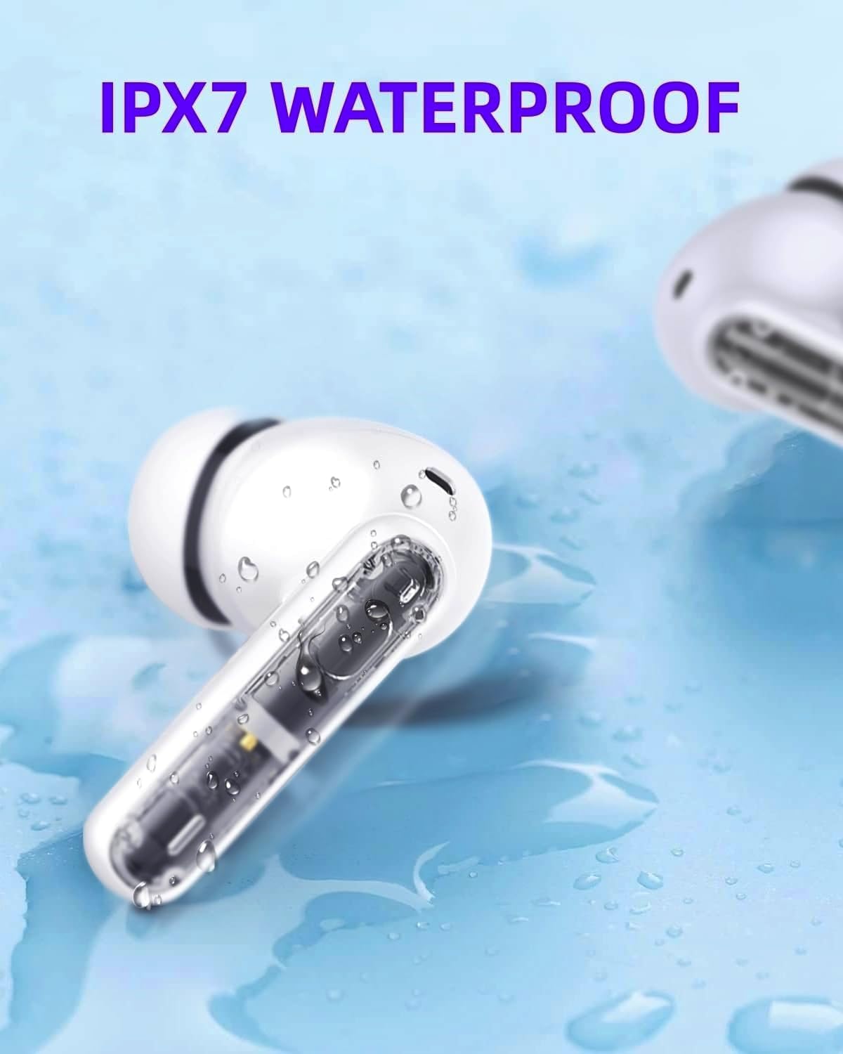P1 PRO Wireless Earbuds - Bluetooth 5.0 Headphones with Clear Call Mic, IPX7 Waterproof, 30H Playtime, Comfort Fit for Running, Gym & Workout | Perfect for Sports, Commuting & Office Use
