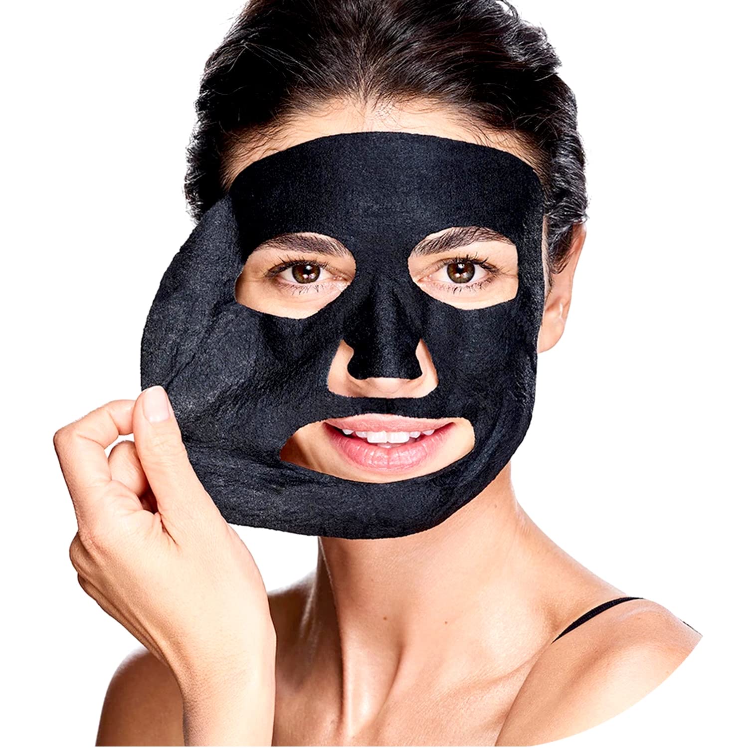 Masking Diva Charcoal Face Sheet Mask - Natural Bamboo & Tea Tree Facial Mask with Detoxifying Charcoal for Deep Cleansing, Anti-Aging & Skin Purification (Pack of 4) | Perfect for Spa Nights, Self-Care Routines & Glowing Skin