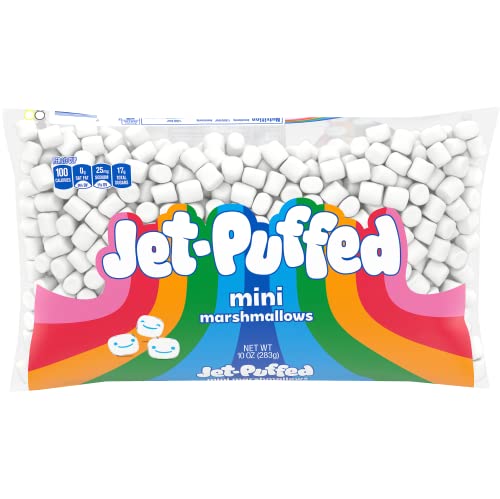 Kraft Jet-Puffed Mini Marshmallows 10oz - Perfect for Hot Cocoa, Baking & S'mores - Bulk Pack of Fluffy Miniature Marshmallows