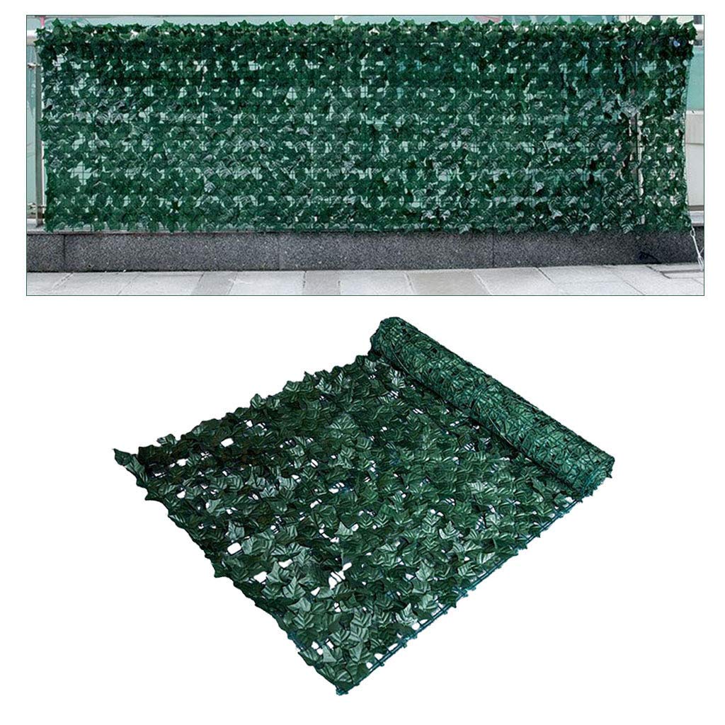 Artificial Hedge Fence Panels - Faux Ivy Leaves Privacy Screen for Home Garden & Backyard Decor (Sweet Potato Vine Design) | Outdoor Landscaping, Patio Cover & Yard Fencing Solution