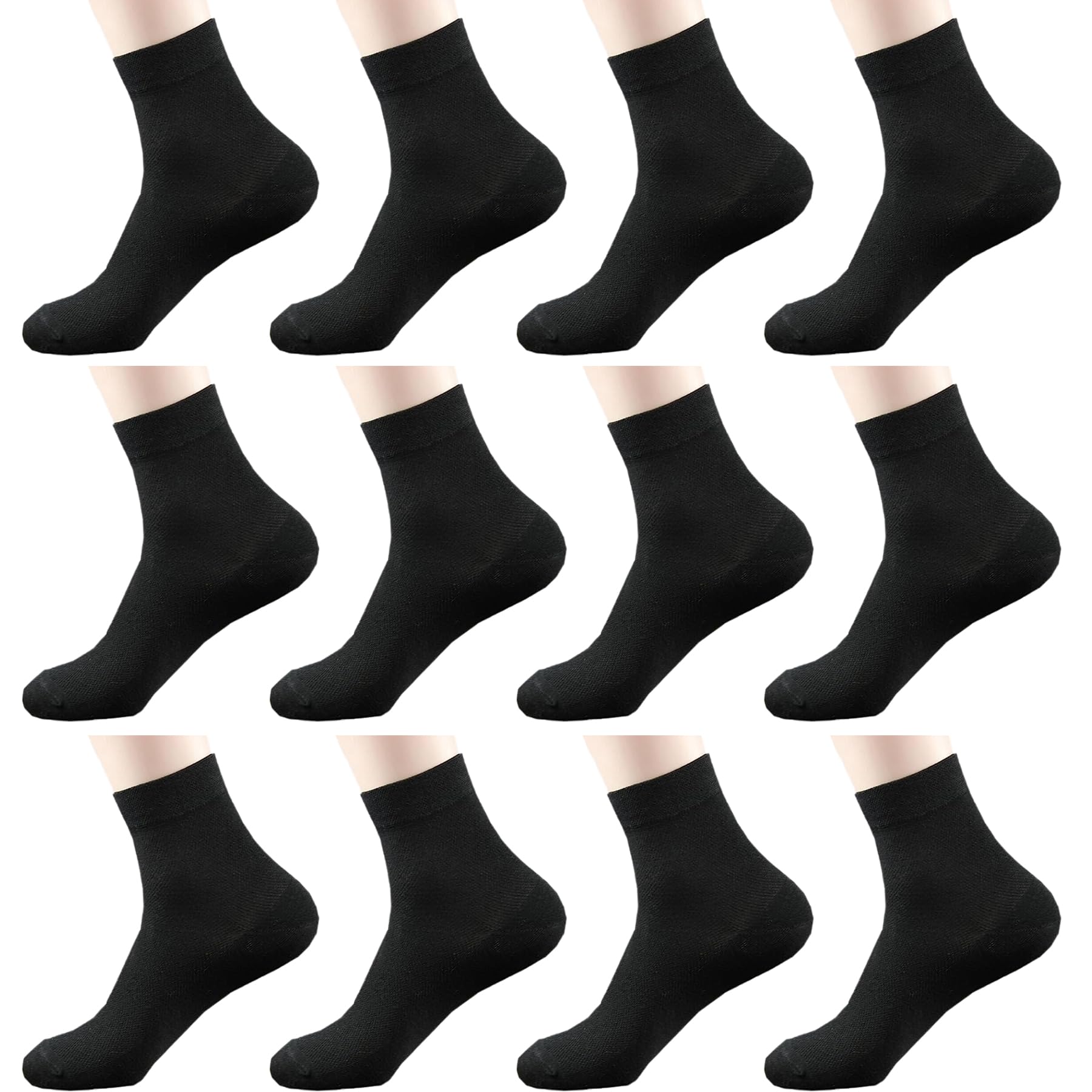 October Elf Men's Crew Socks - Thin Ankle Cotton Dress Socks for Business & Casual Wear - Breathable Athletic Socks for Office, Gym & Daily Comfort
