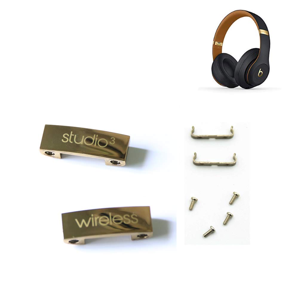 Replacement Hinge & Headband Connector for Beats Studio 3 Wireless Over-Ear Headphones - Metal Repair Parts (Gold) - Not Compatible with Solo Series - Perfect for DIY Fixes & Headphone Maintenance