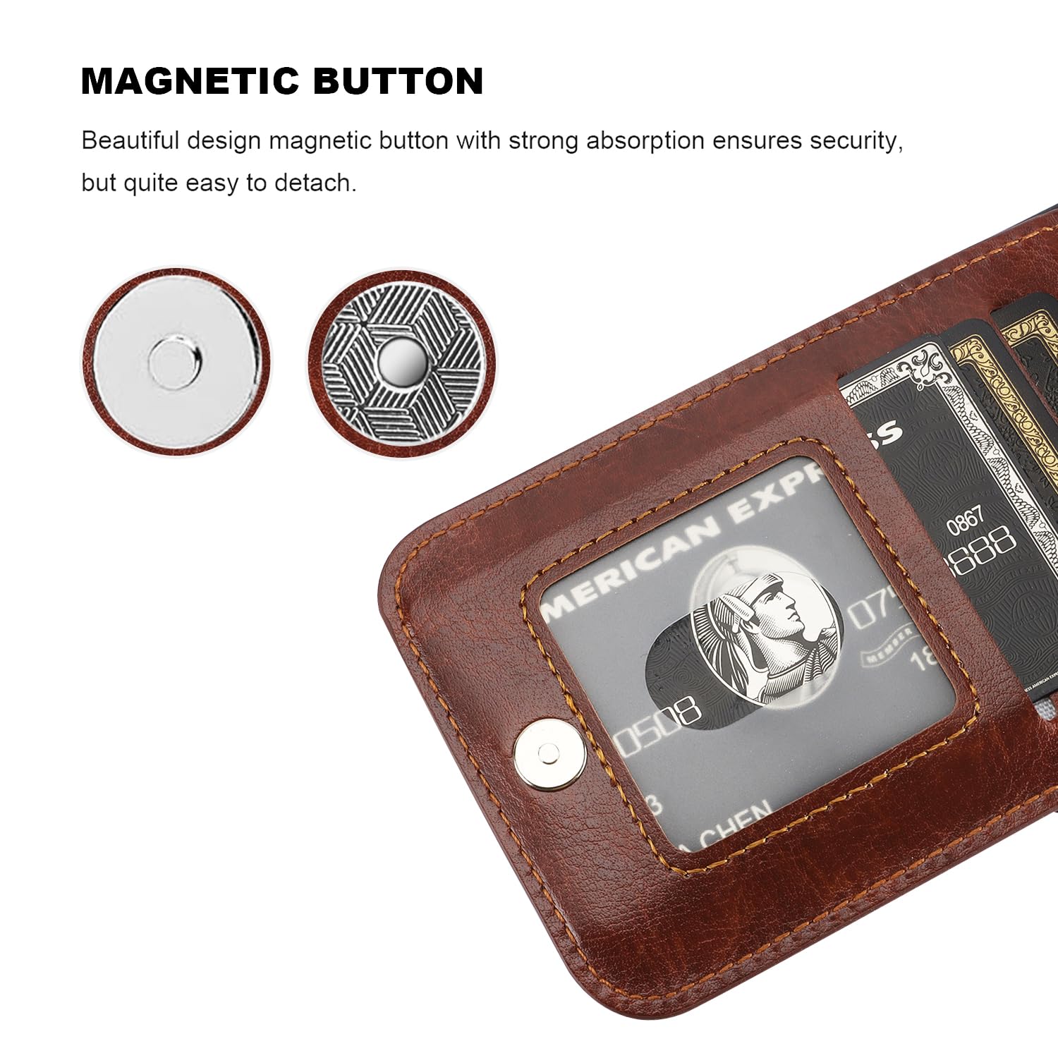 Premium Leather Magnetic Flip Wallet Case for iPhone 15 Pro Max (6.7
