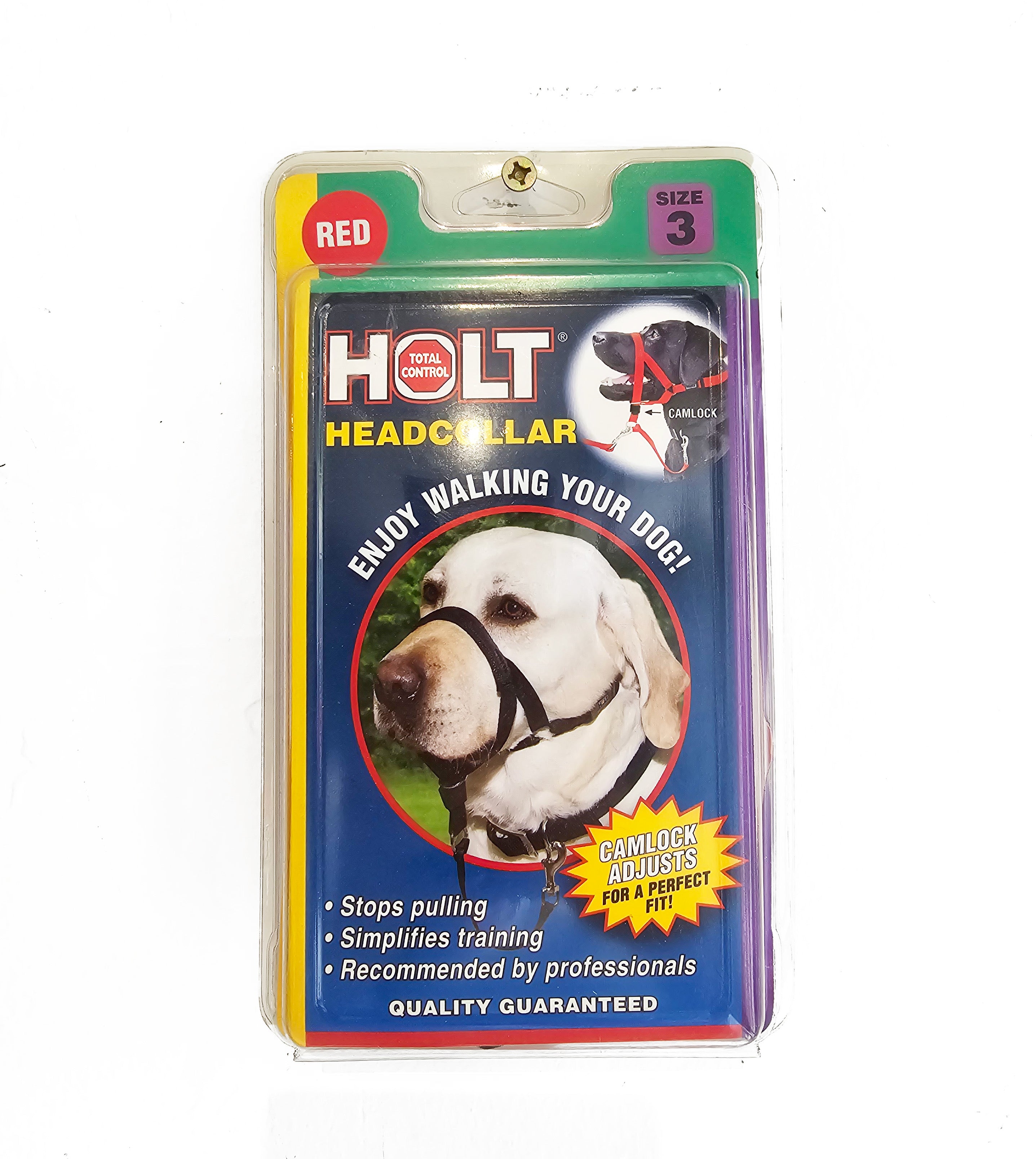 Holt Head Collar for Dogs - Size 3, Red - Gentle Training Collar for Walking & Obedience Training - Perfect for Small to Medium Breeds
