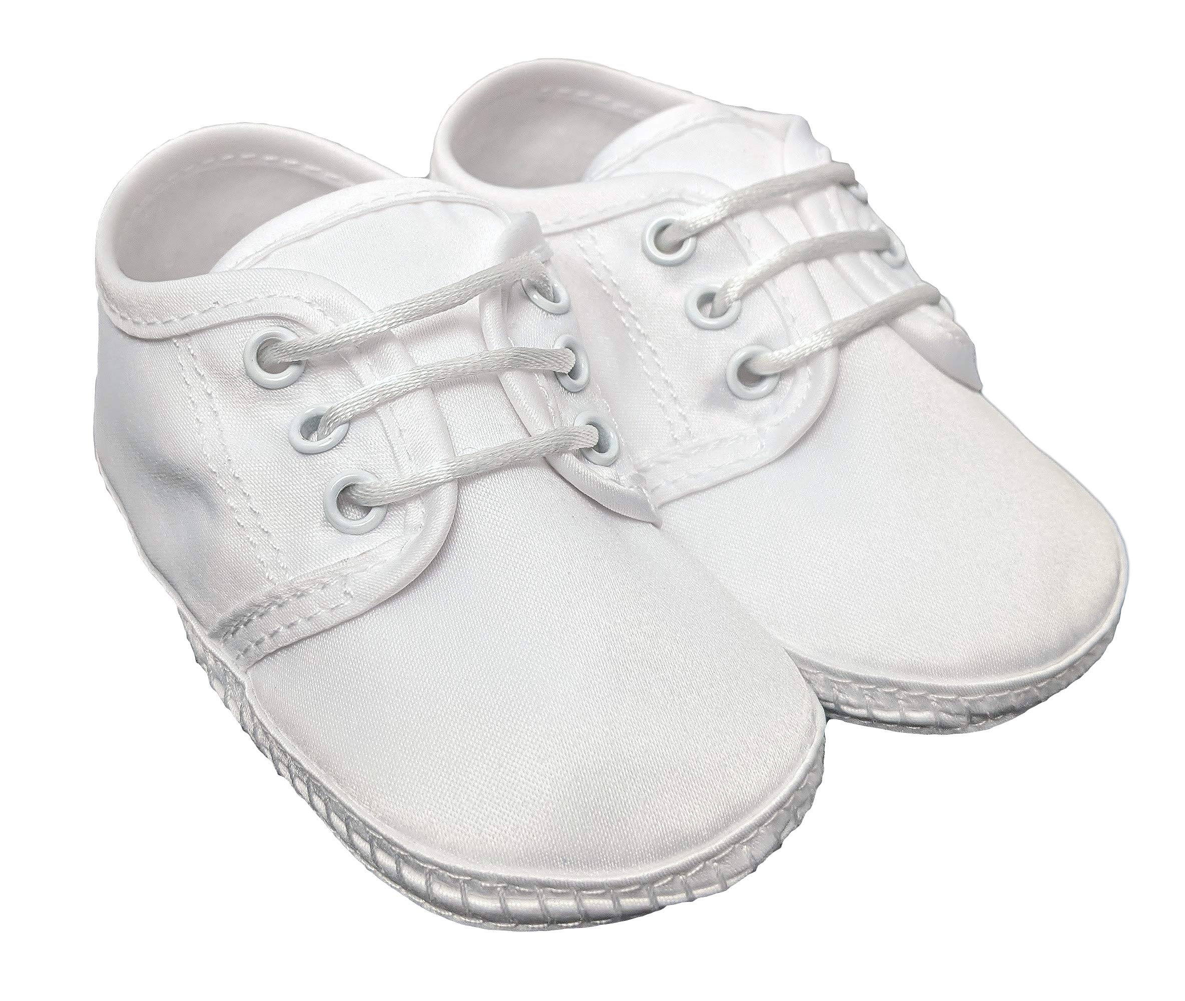 Baby Boys Satin Oxford Shoes - Formal Dress Shoes for Toddlers & Infants - Perfect for Weddings, Church, and Special Occasions