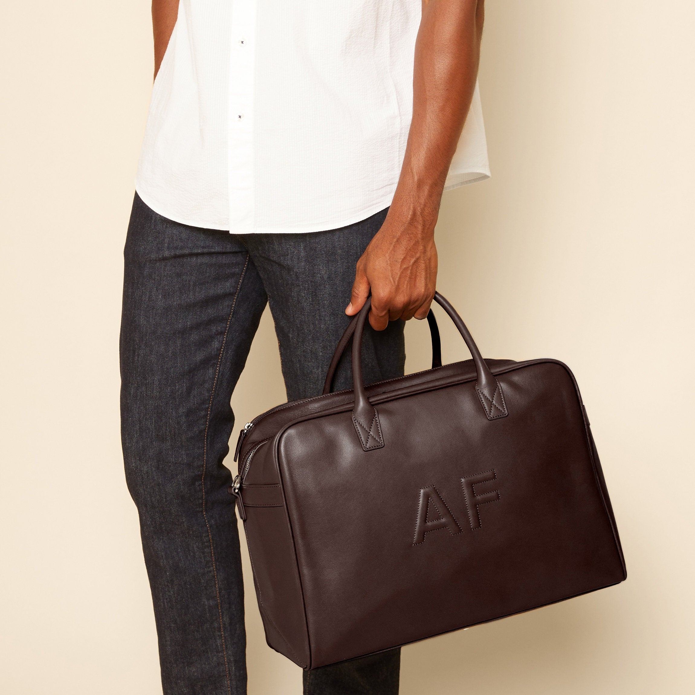 Harwood Weekender Duffle Bag - Genuine Leather Travel Bag for Men & Women, Brown - Perfect for Gym, Work, Weekend Getaways & Business Trips