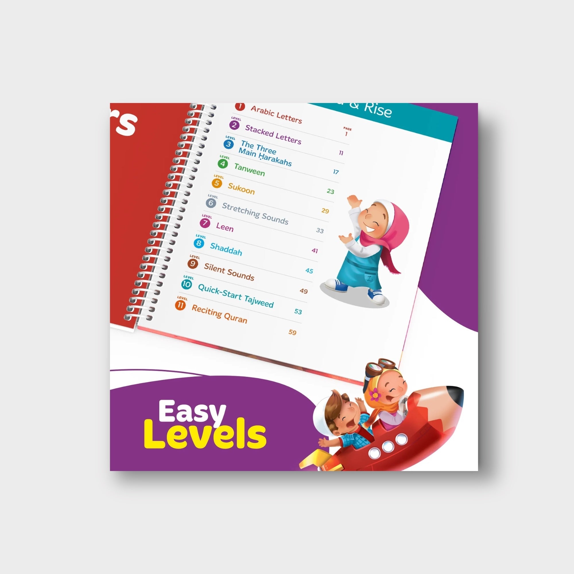 Read And Rise Qaidah - Islamic Learning Book for Kids | Perfect for Home & Classroom Quran Studies