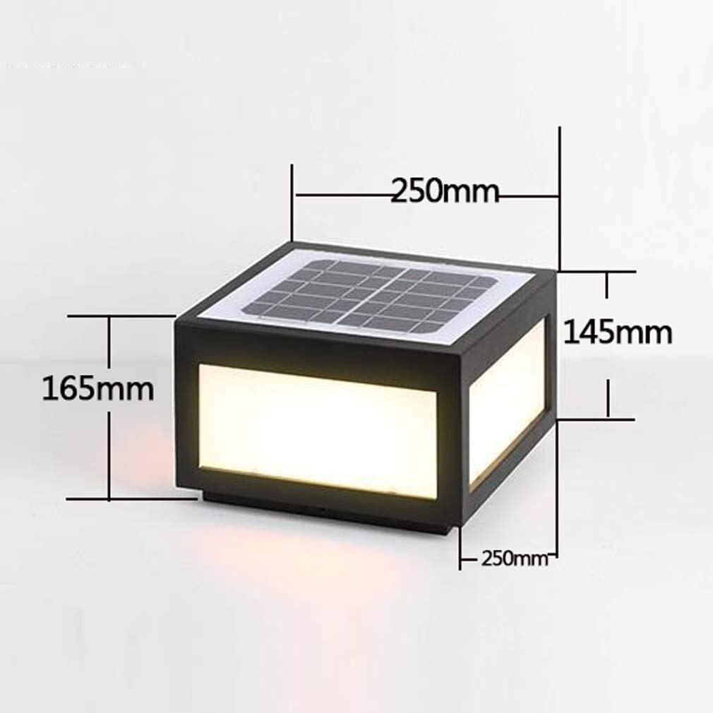 Solar Post Lights Outdoor Waterproof - IP65 LED Deck & Pillar Lights for Garden, Lawn, Gate, Villa, Patio - Weatherproof Landscape Lighting for Pathways & Driveways
