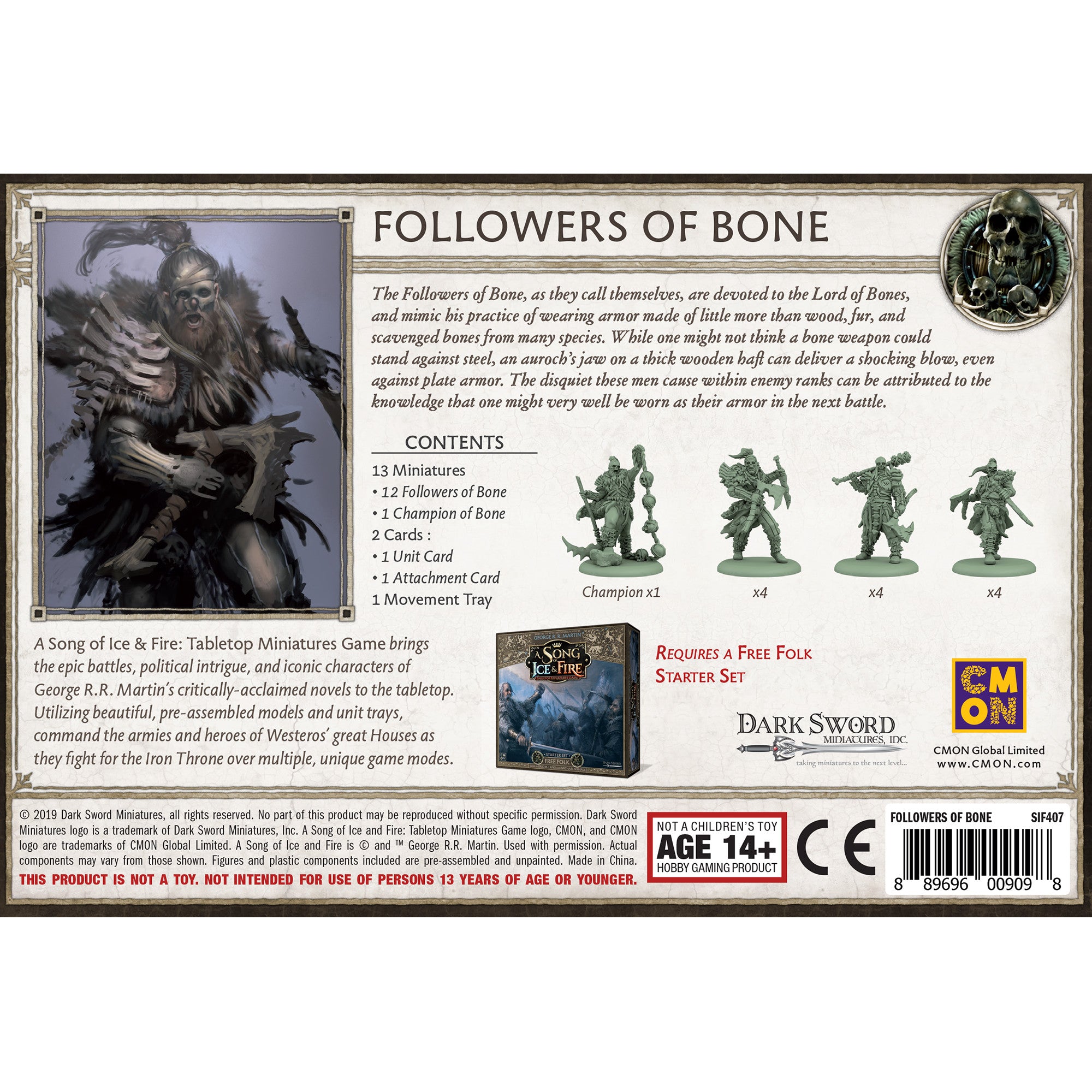 Game of Thrones SIF: Free Folk Followers of Bone Miniature Figures - Perfect for Tabletop RPG, Wargaming, and Collectors