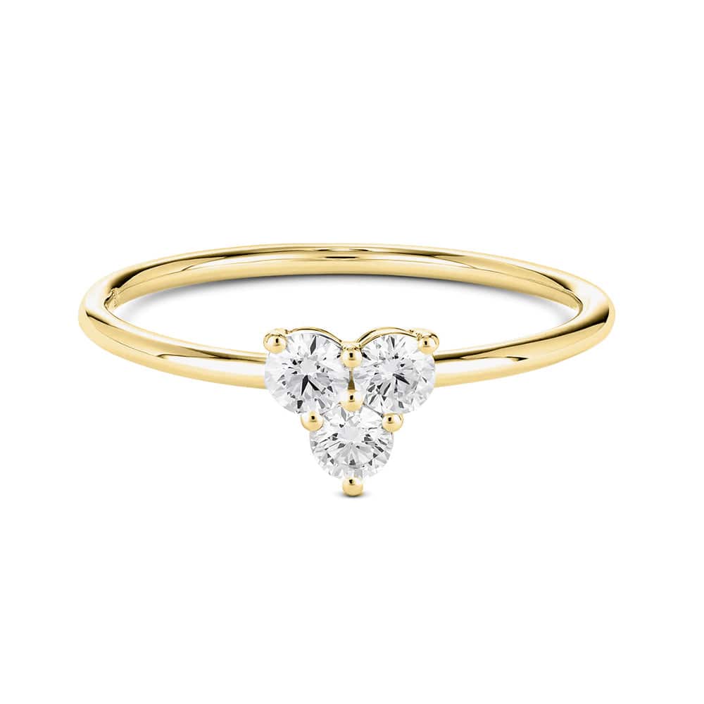Lab Grown Diamond Promise Ring - Mini Trio Set for Women, Dainty & Elegant, Perfect for Anniversaries, Engagements & Special Occasions