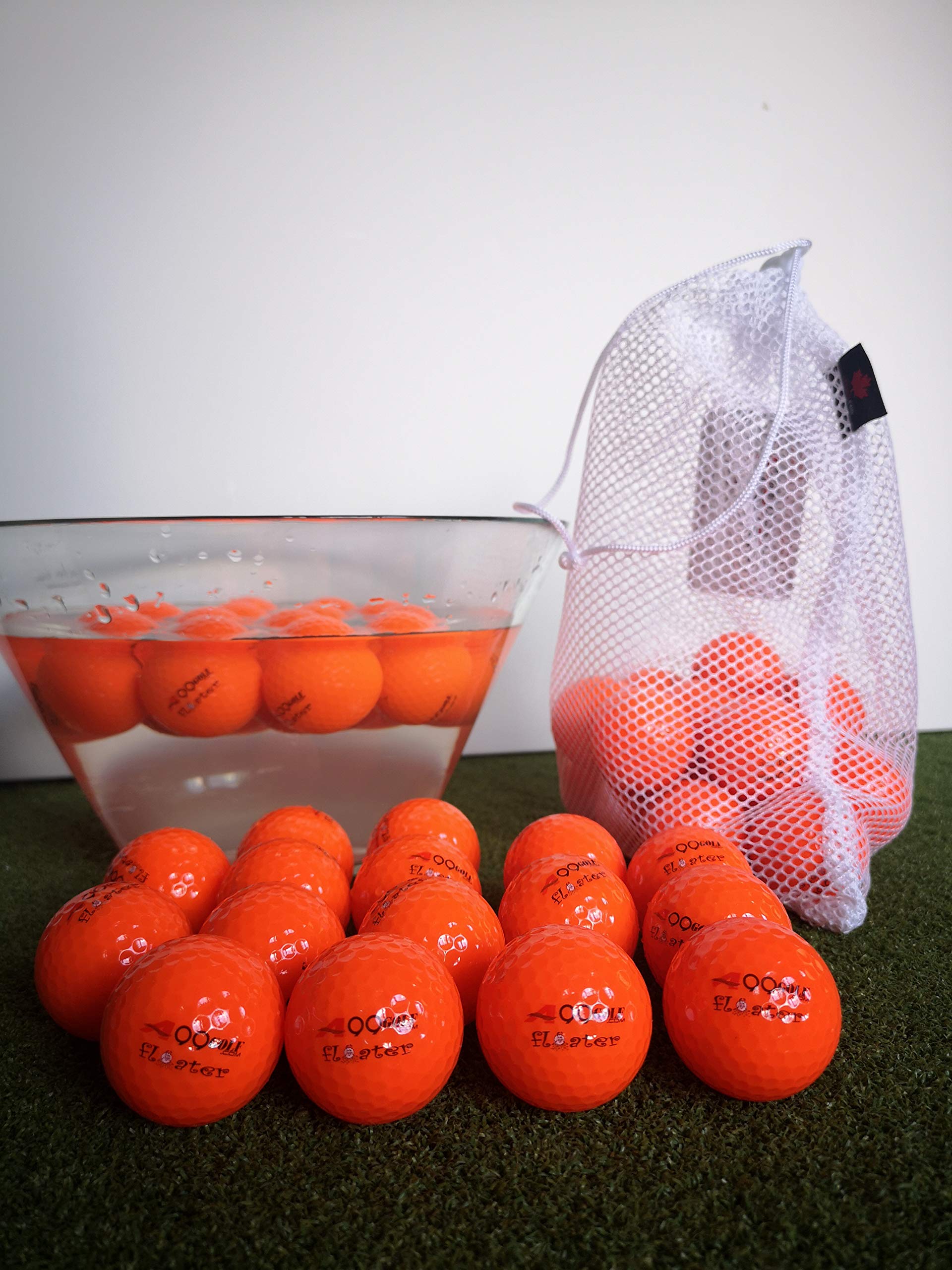 48-Piece A99Golf Floating Practice Balls - Orange Water Golf Training Aid for Pool, Pond & Driving Range - Includes Convenient Carry Bag - Perfect for Golf Practice, Water Games & Outdoor Fun