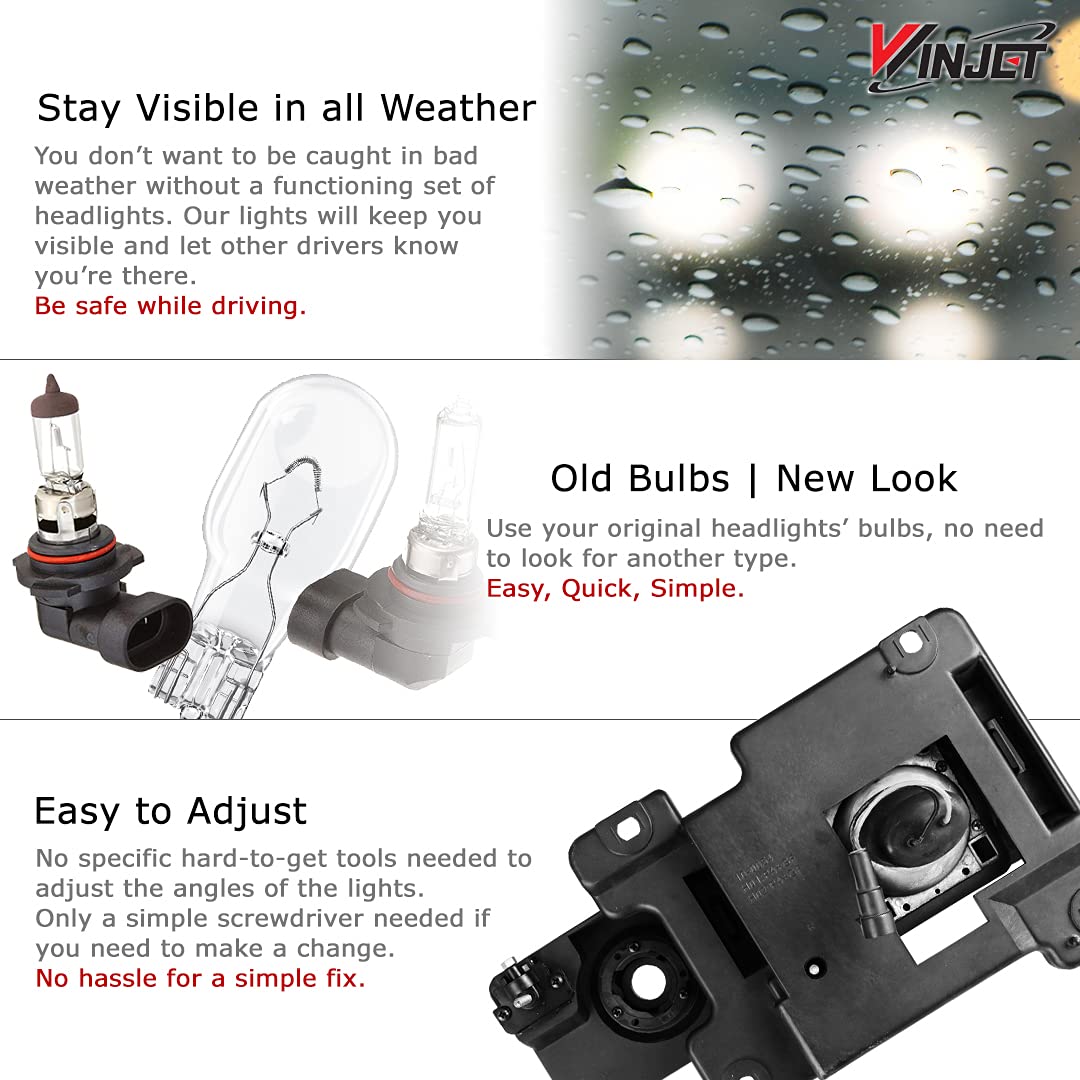 Winjet LED DRL Halo Headlights for 1994-2000 Chevy C/K Series - Off-Road & Night Driving