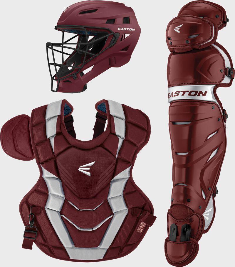 Easton Elite X Catcher's Box Set for Adults - Premium Baseball Catcher Gear with Chest Protector, Leg Guards & Helmet - Perfect for Professional & Amateur Games, Training & Practice Sessions