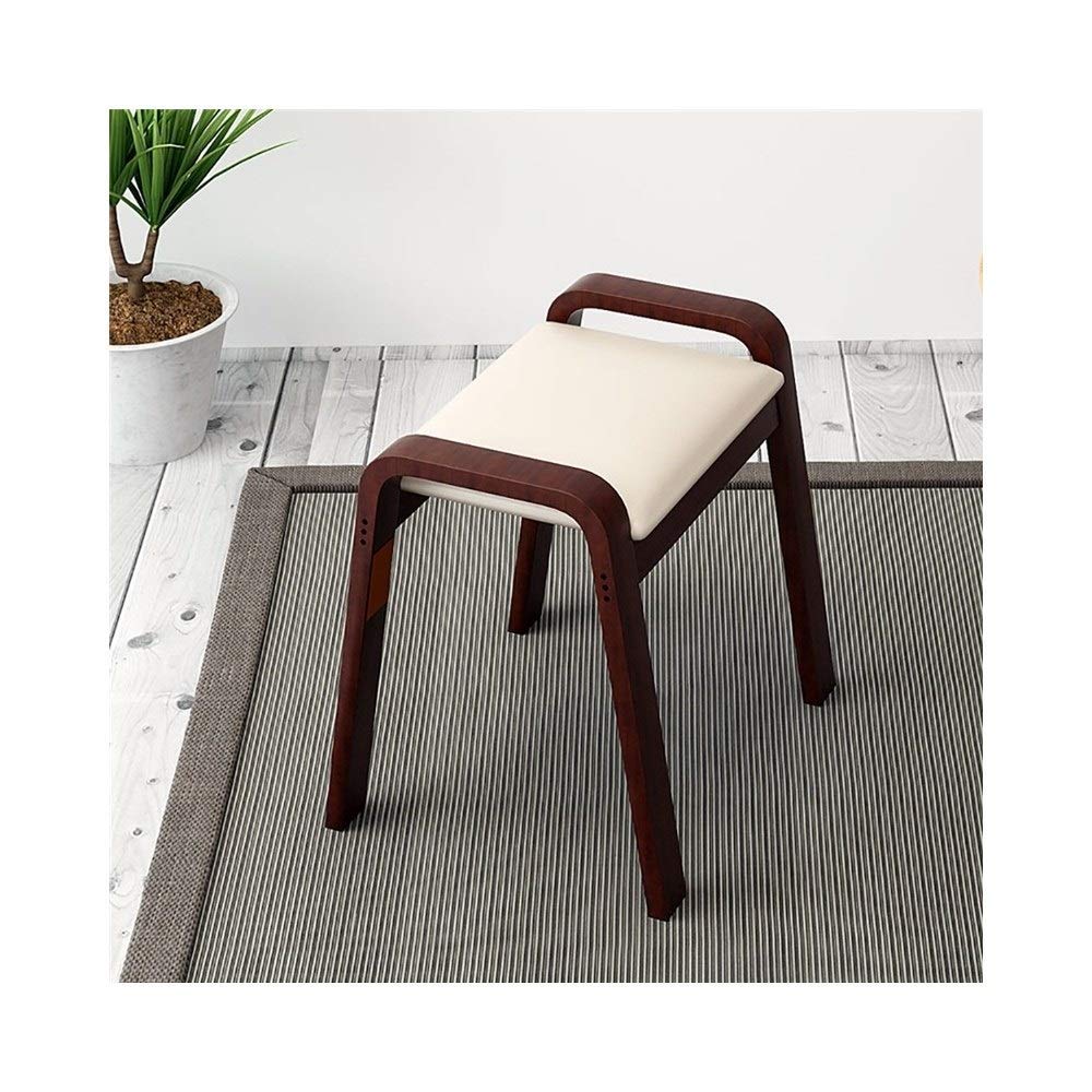 Solid Wood Creative Footstool - Multi-Purpose Sofa Stool, Small Bench & Shoe Changing Stool for Living Room, Bedroom & Entryway - Natural Brown - Perfect for Relaxing, Decor & Shoe Changing