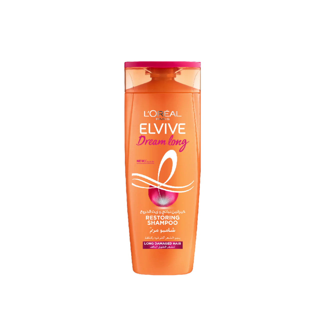 Elvive Dream Long Restoring Shampoo for Long, Damaged Hair - Infused with Keratin & Castor Oil | Deep Repair & Hydration | Perfect for Daily Hair Care & Salon-Quality Results at Home